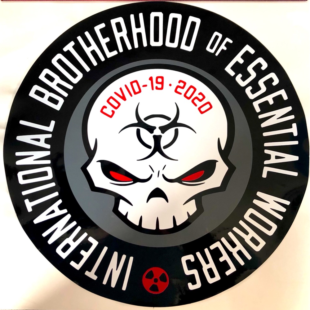 brotherhood of essential workers vinyl decal 12x12